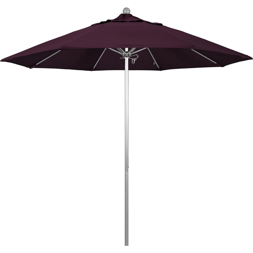 California Umbrella Patio Umbrella: 90" Dia, 8' High, Pacifica, Purple, Aluminum Frame - 194061620762