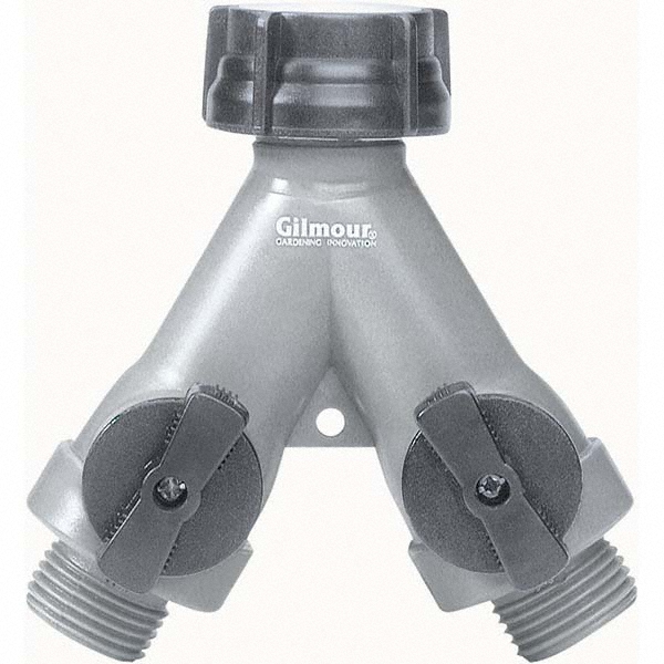 Gilmour Garden Hose Shut-Off Valve: Female & Male, 3/4", Metal - 800214-1001