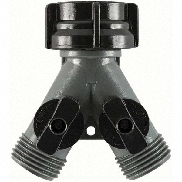 Gilmour Garden Hose Shut-Off Valve: Female & Male, 3/4", Metal - 800214-1001