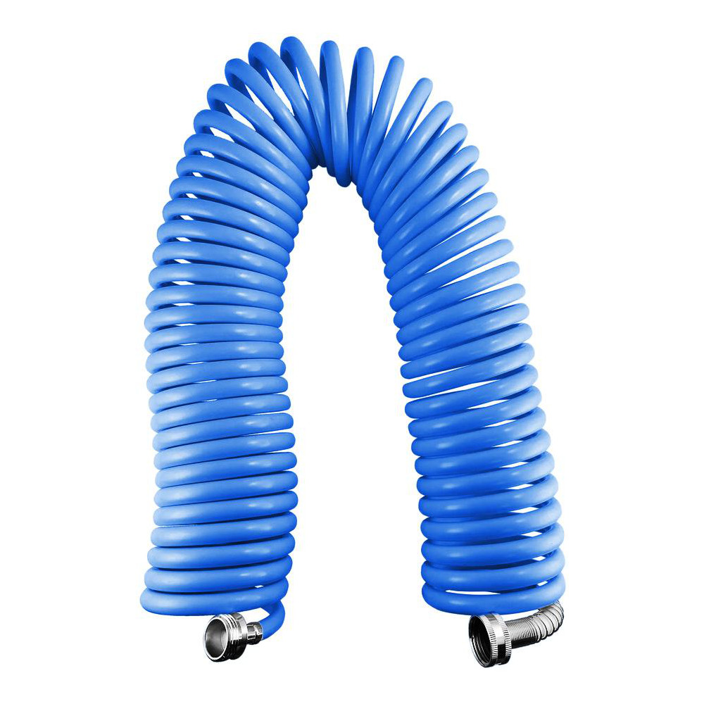 AvaGard Garden Hose: Recoil, 3/4, Polyethylene, Ethylene Vinyl Acetate, 75 - AVGRWH75FT-GN