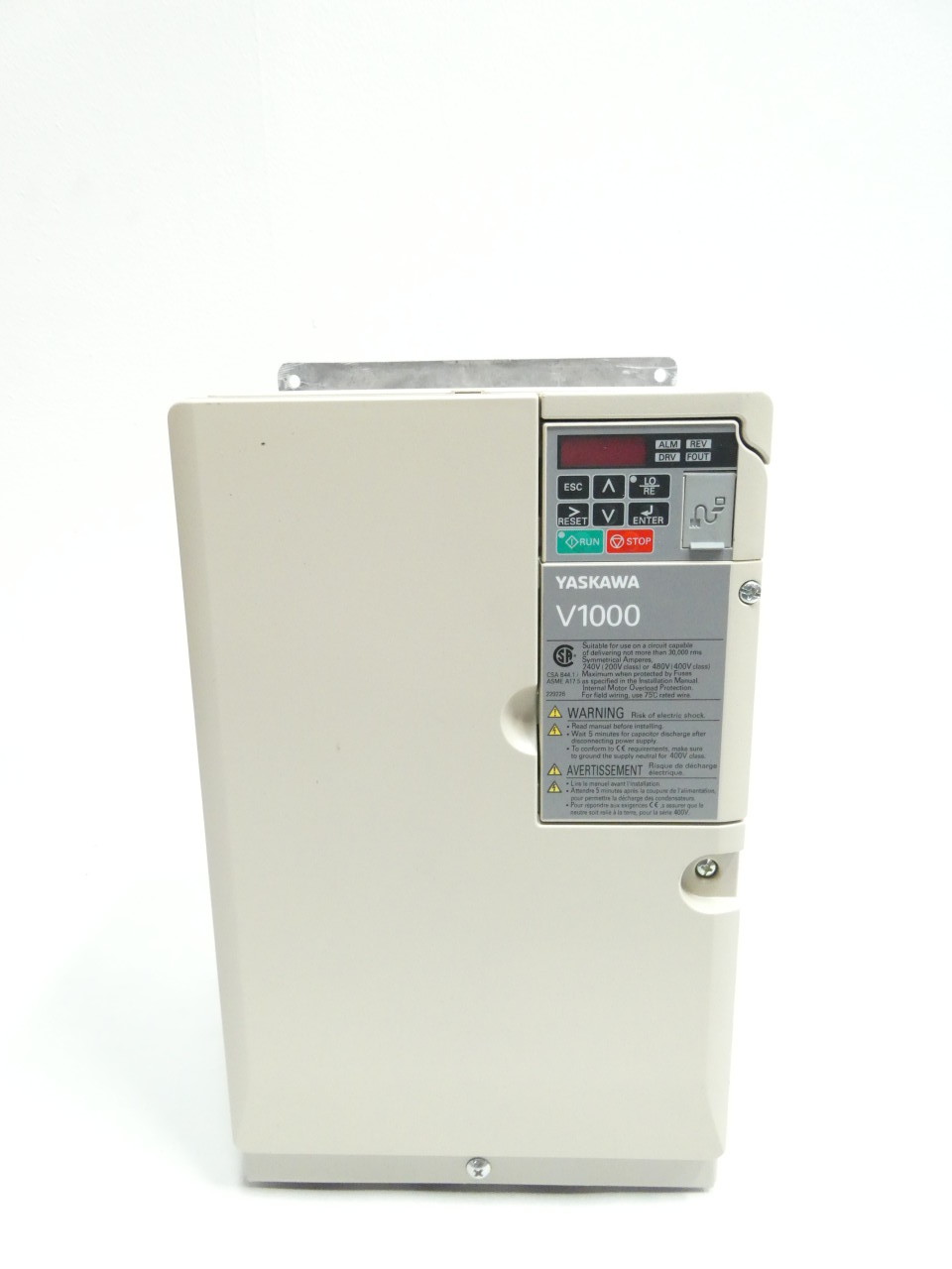 YASKAWA CIMR-VU4A0031FAA 380-480V-AC 0-400HZ 0-480V-AC AC VFD DRIVE
