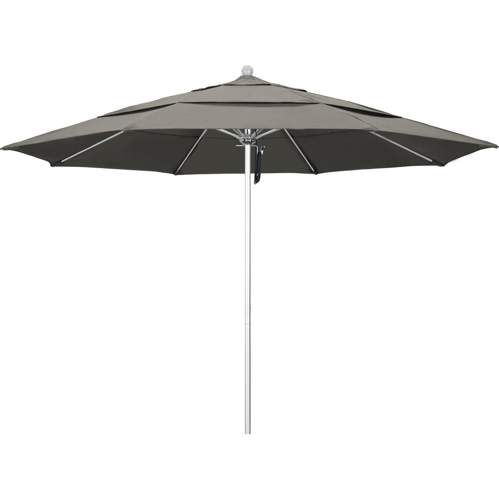 California Umbrella Patio Umbrella: 132" Dia, 8.917' High, Pacifica, Taupe, Aluminum Frame - 194061619186