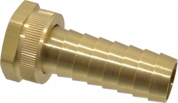 Dixon Valve & Coupling Garden Hose Fitting: Long Shank Male/Female Set, 3/4" NH, Brass - MSC5951010K