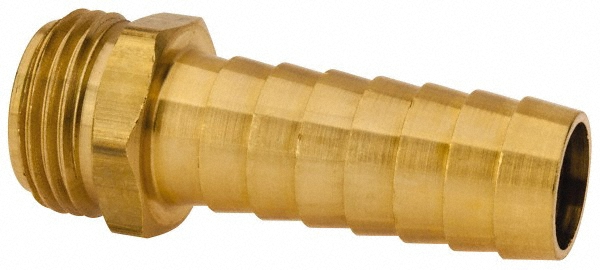 Dixon Valve & Coupling Garden Hose Fitting: Long Shank Male/Female Set, 3/4" NH, Brass - MSC5951010K