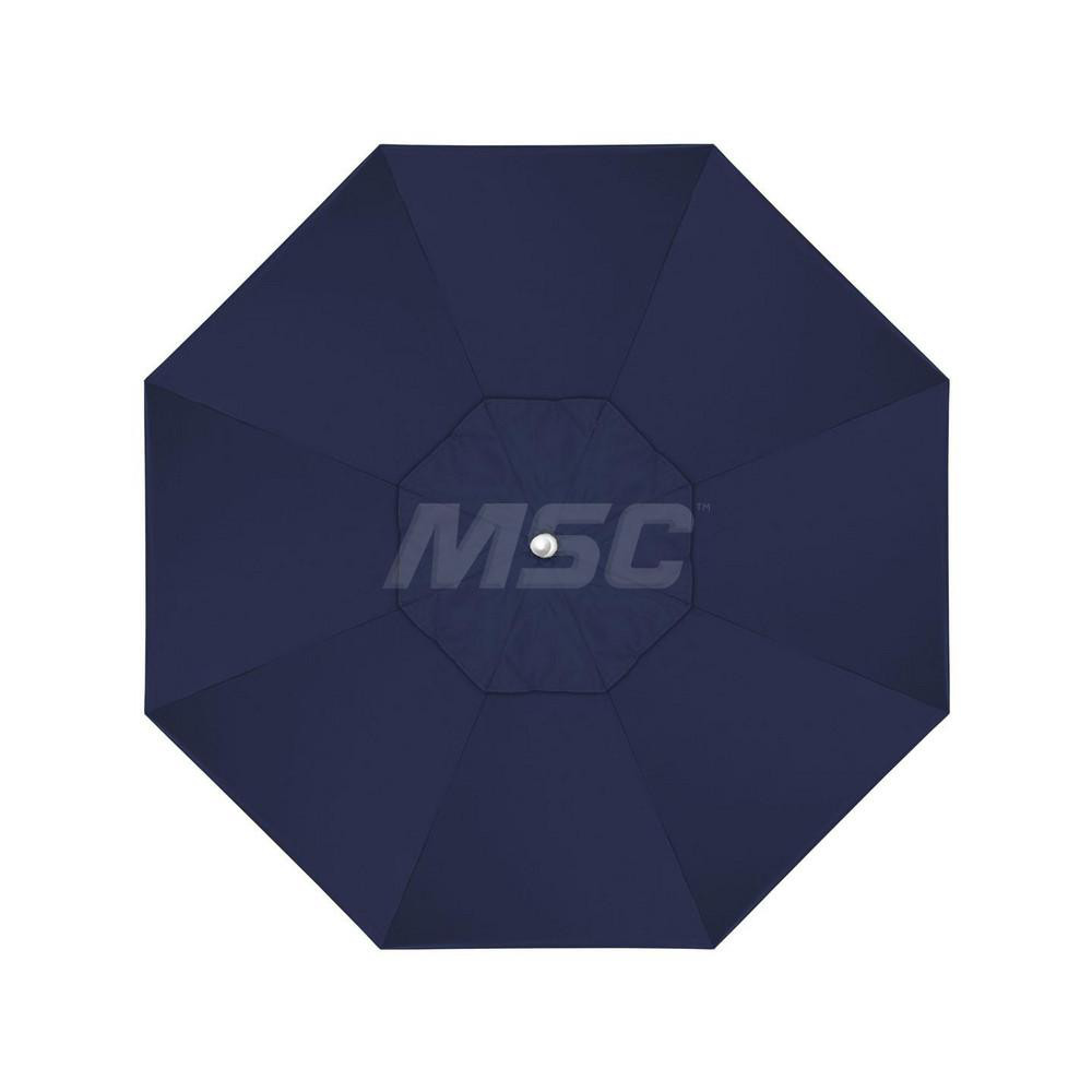 California Umbrella Patio Umbrella: 108" Dia, 9' High, Solution Dyed Acrylic, Navy Blue, Aluminum & Fiberglass Frame - 194061358757