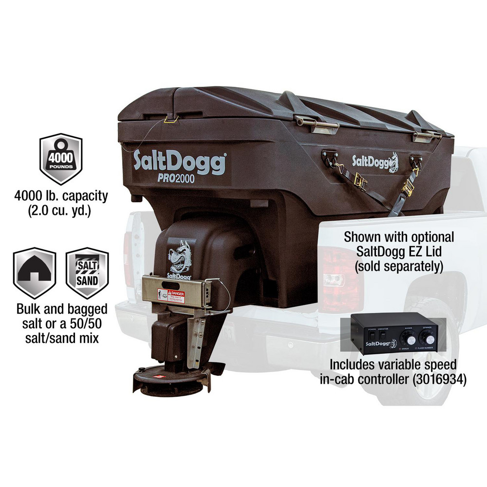 Buyers Products Electric Poly Hopper with Auger Landscape Spreader: - PRO2000