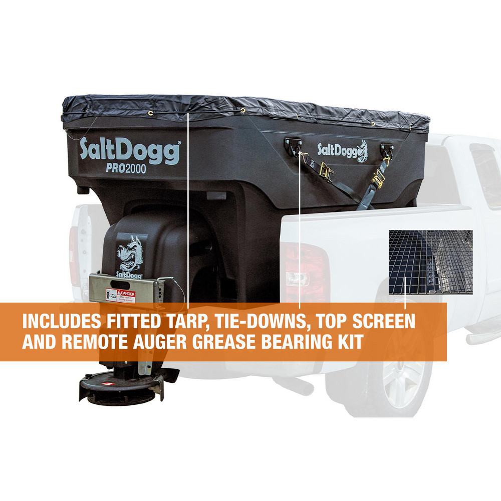 Buyers Products Electric Poly Hopper with Auger Landscape Spreader: - PRO2000