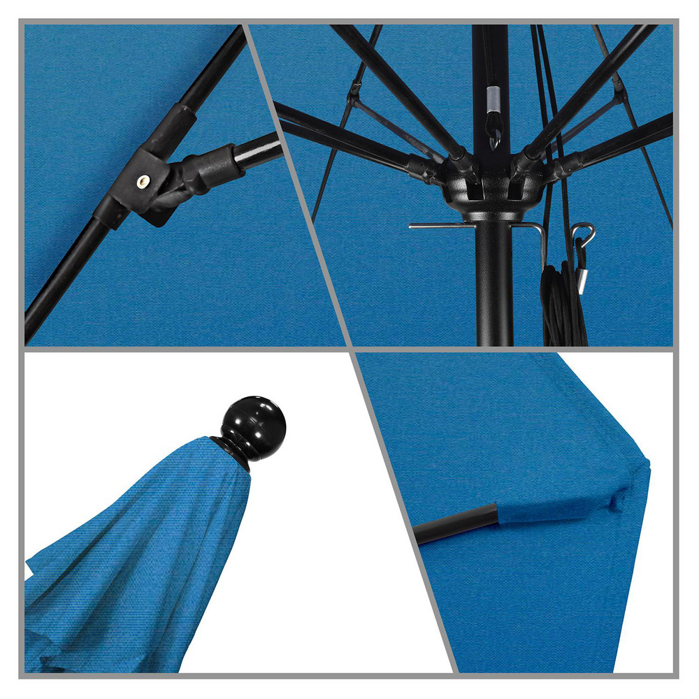 California Umbrella Patio Umbrella: 108" Dia, 8.583' High, Pacifica, Capri, Aluminum Frame - 194061627679