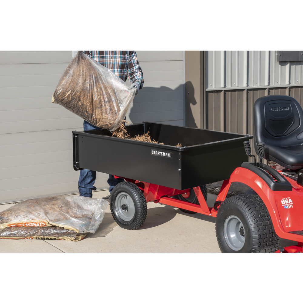 Craftsman Outdoor Power Equipment Accessories: Accessory Type: Cart; For Use With: Any Riding Lawn Tractor With An Universal Hitch - CMXGZBF7124355