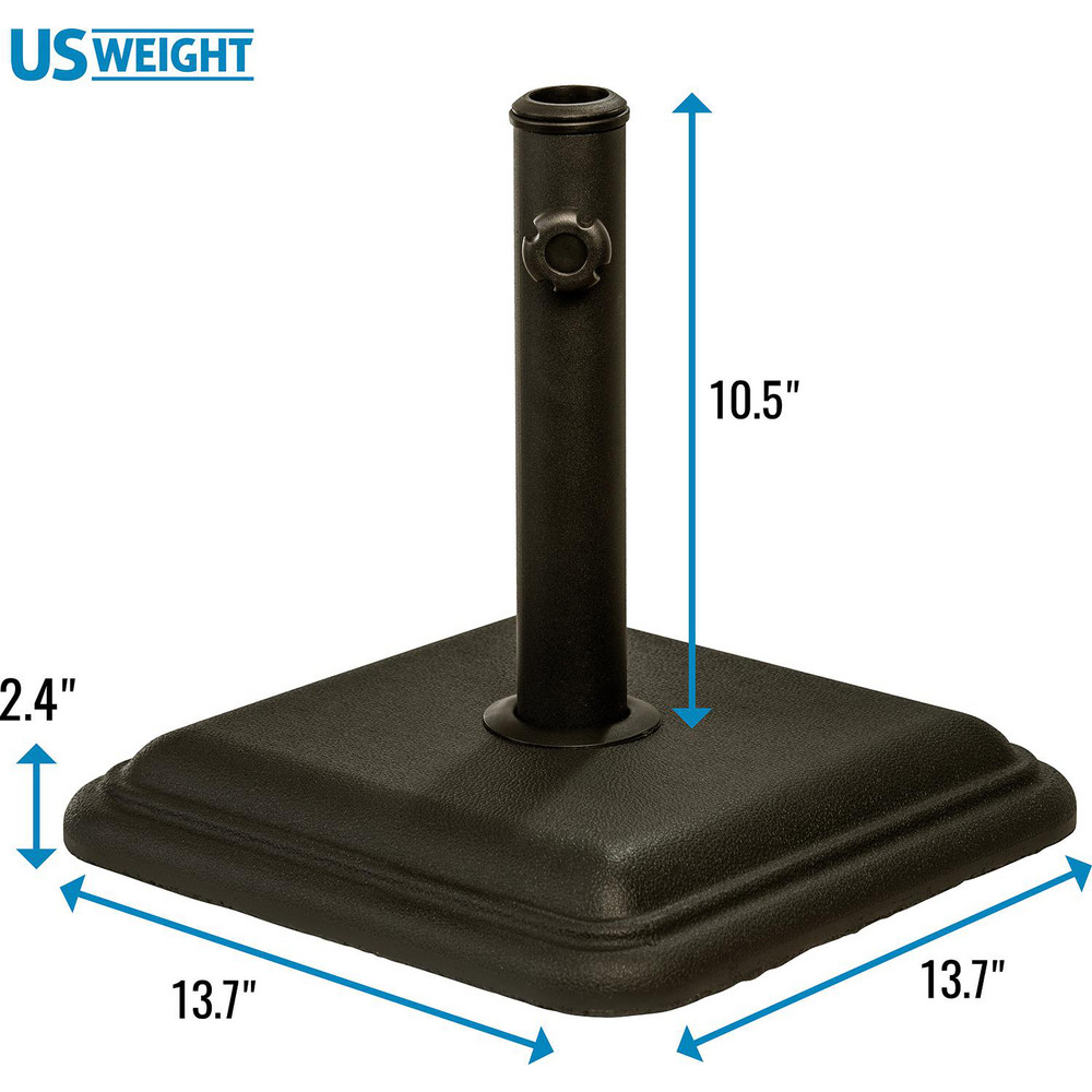 US Weight Patio Furniture Parts & Accessories: Umbrella Base, Bronze, Concrete, 13.7000 - FUB28BZ