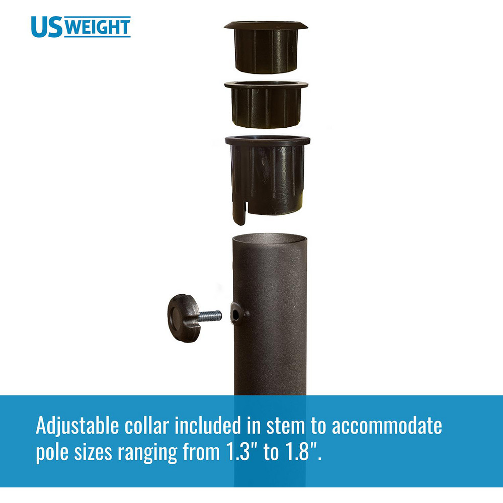 US Weight Patio Furniture Parts & Accessories: Umbrella Base, Bronze, Concrete, 13.7000 - FUB28BZ