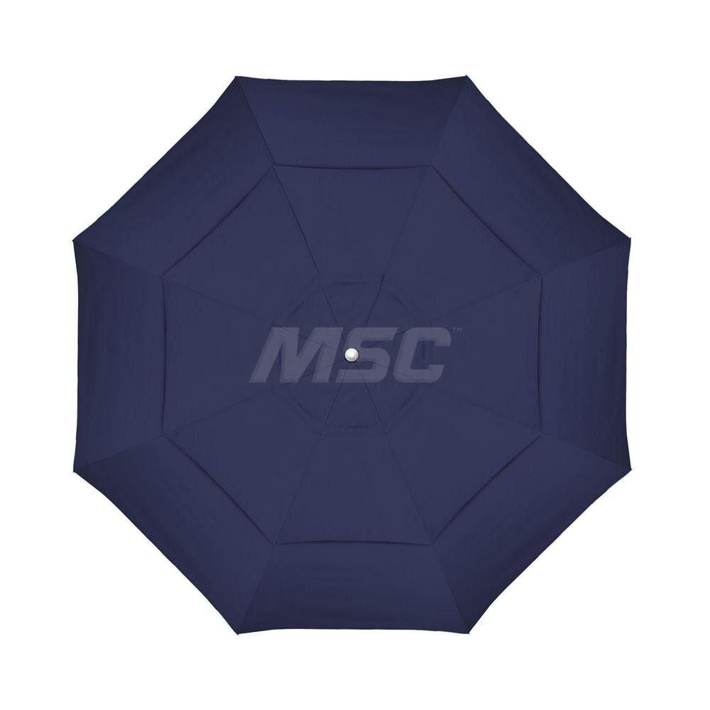 California Umbrella Patio Umbrella: 132" Dia, 11' High, Solution Dyed Acrylic, Navy Blue, Aluminum & Fiberglass Frame - 194061358658
