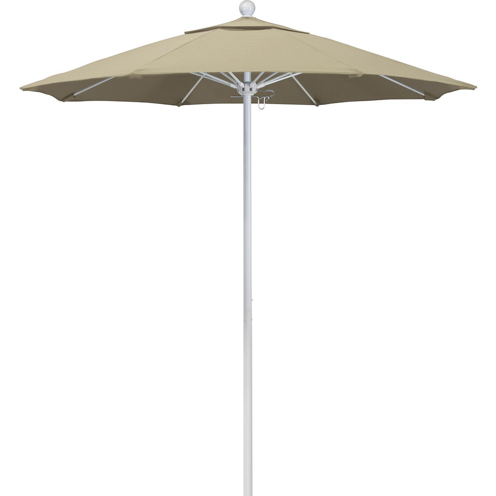 California Umbrella Patio Umbrella: 90" Dia, 8' High, Pacifica, Beige, Aluminum Frame - 194061620656