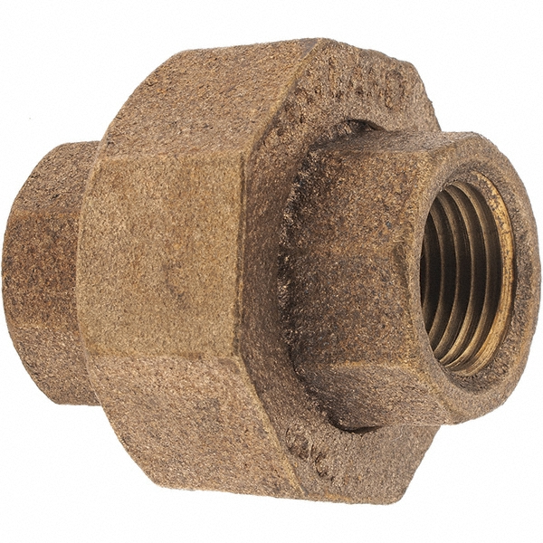ANDERSON METALS Female Garden Hose Union: Female Hose to Female Hose, 3/4" GHT, Brass - 757402-12