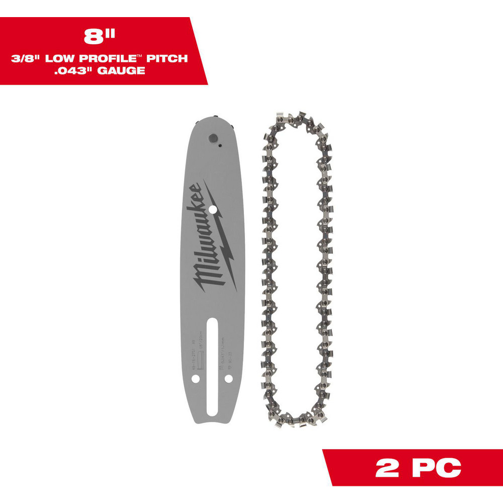 Milwaukee Tool Outdoor Power Equipment Accessories: Accessory Type: Chain and Bar; For Use With: M18 FUEL™ HATCHET™ 8" Pruning Saw (3004-20) - 49-16-2818