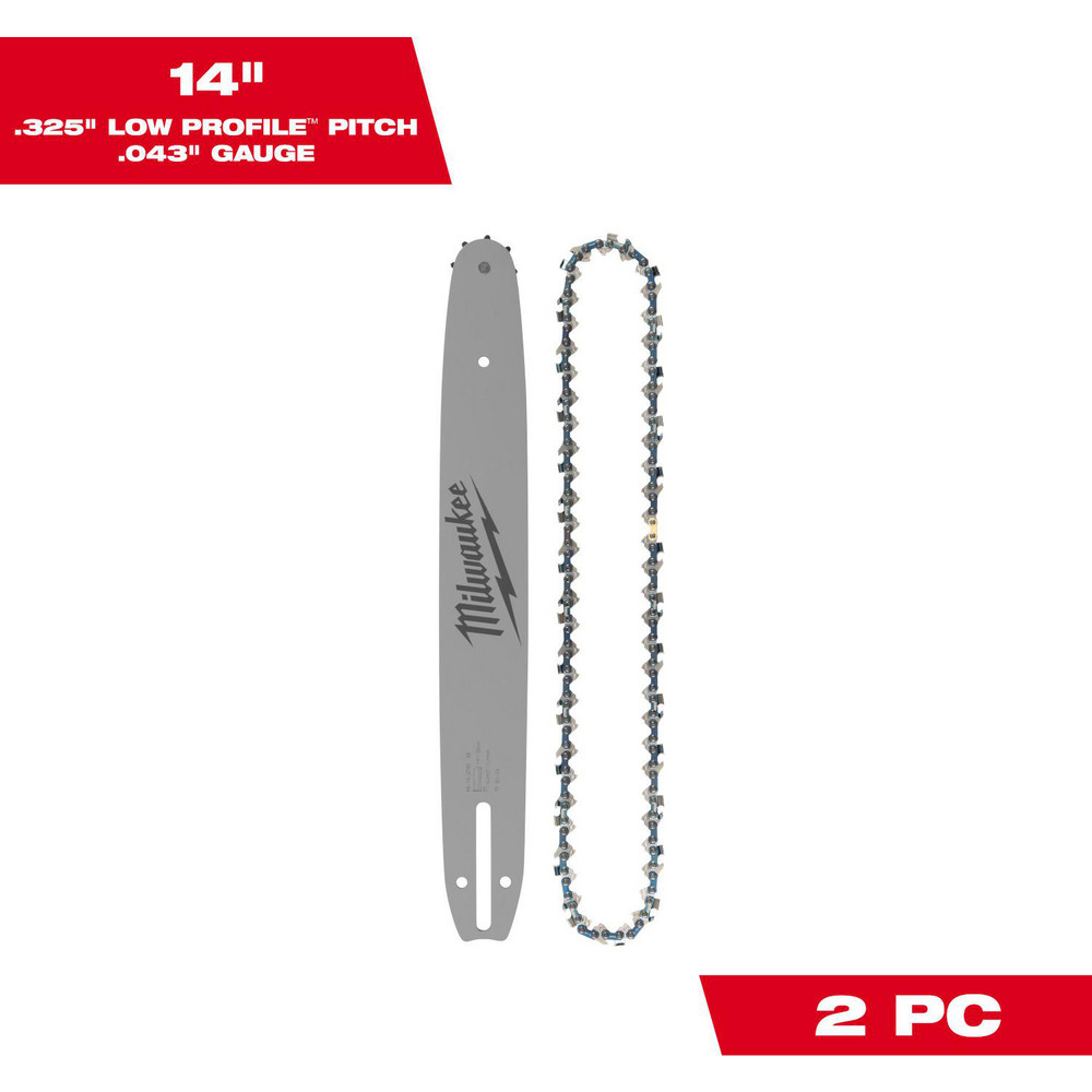 Milwaukee Tool Outdoor Power Equipment Accessories: Accessory Type: Chain and Bar; For Use With: M18 FUEL™ HATCHET™ 8" Pruning Saw (3004-20) - 49-16-2818