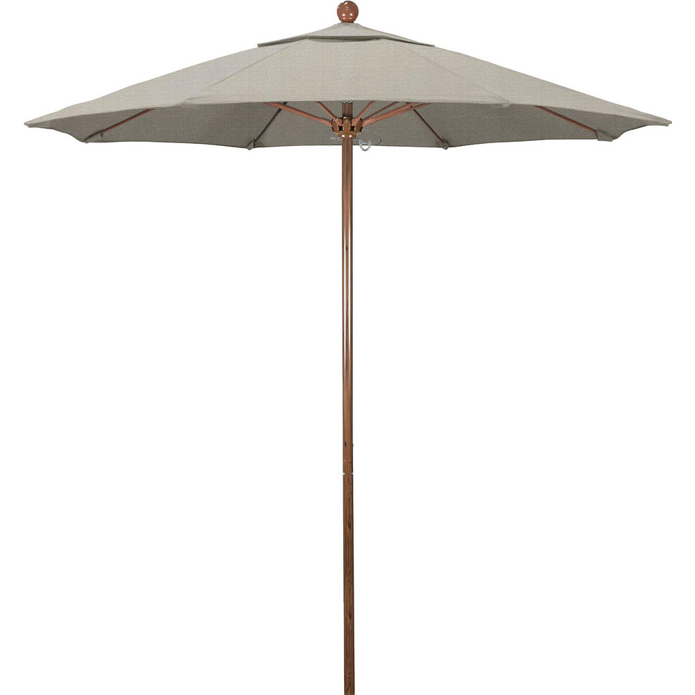 California Umbrella Patio Umbrella: 90" Dia, 8' High, Olefin, Red, Aluminum Frame - 194061620816
