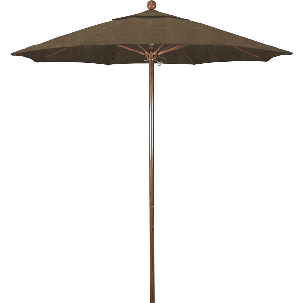 California Umbrella Patio Umbrella: 90" Dia, 8' High, Olefin, Red, Aluminum Frame - 194061620816