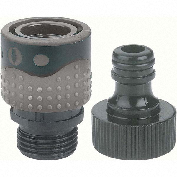 Gilmour Garden Hose Clamp-Style Coupler: 0.625" Hose, Female, Plastic - 801004-1002