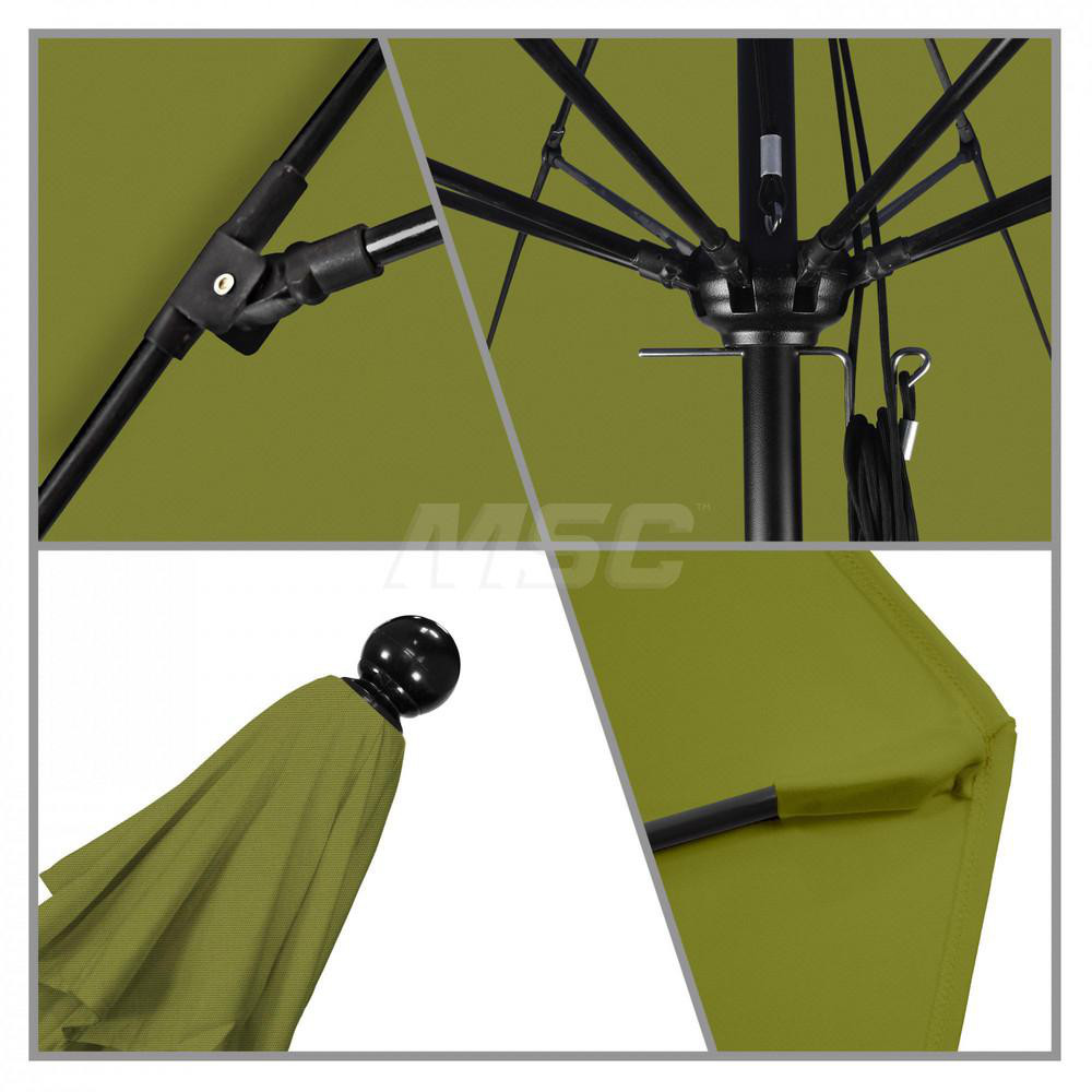 California Umbrella Patio Umbrella: 132" Dia, 11' High, Solution Dyed Polyester, Kiwi, Aluminum & Fiberglass Frame - 194061357637