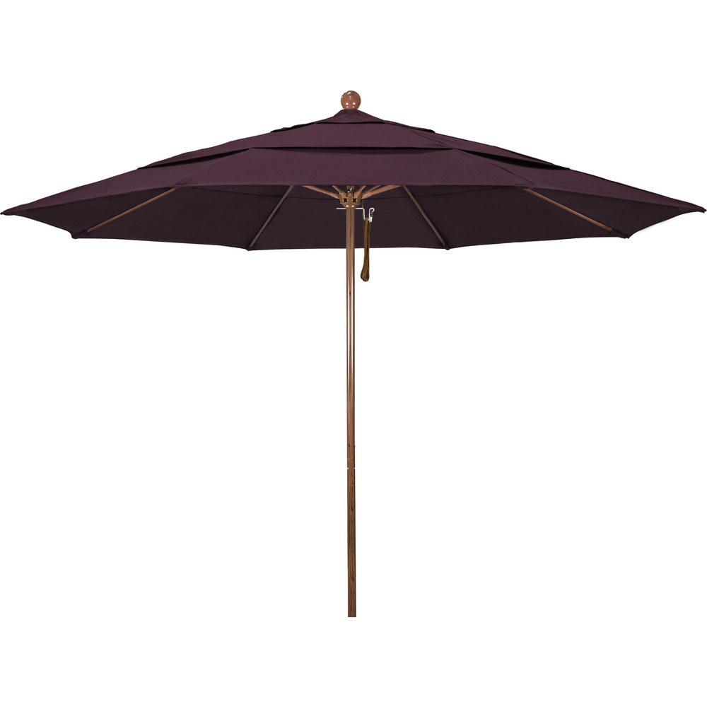 California Umbrella Patio Umbrella: 132" Dia, 8.917' High, Pacifica, Purple, Aluminum Frame - 194061619797
