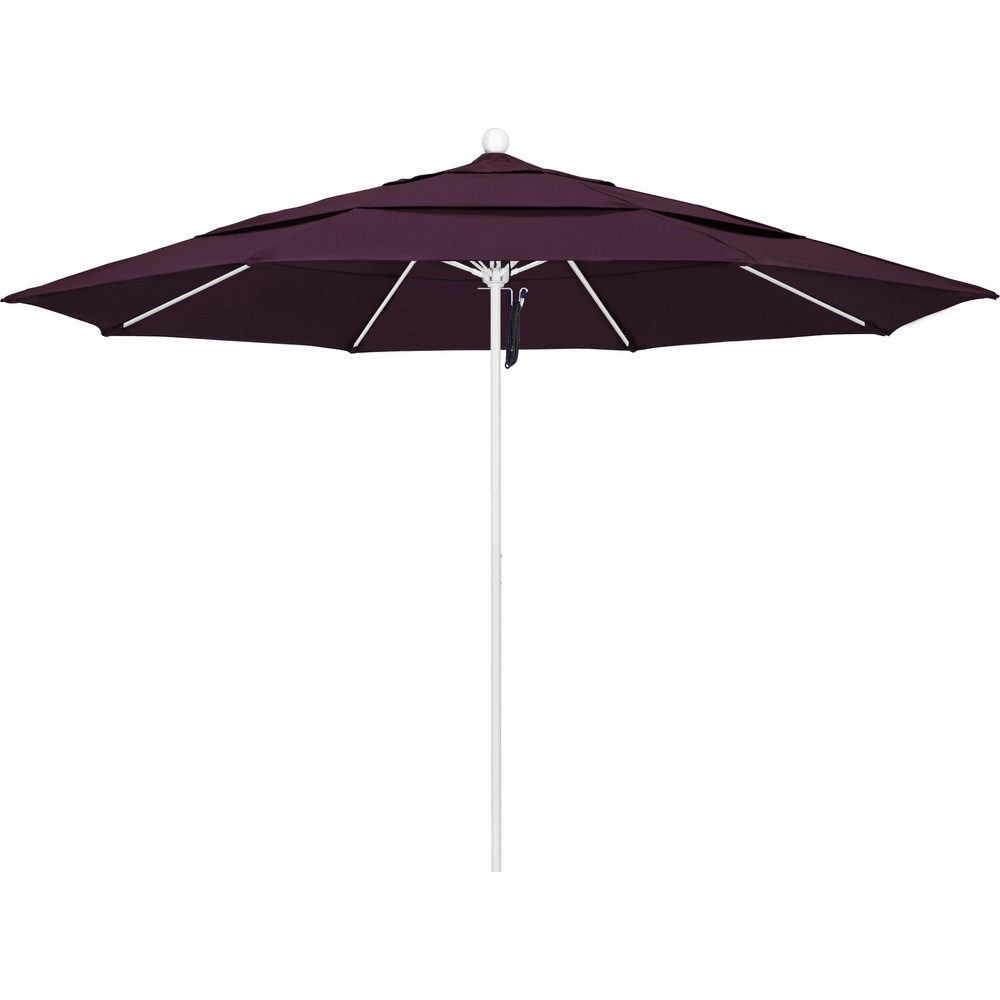 California Umbrella Patio Umbrella: 132" Dia, 8.917' High, Pacifica, Purple, Aluminum Frame - 194061619797