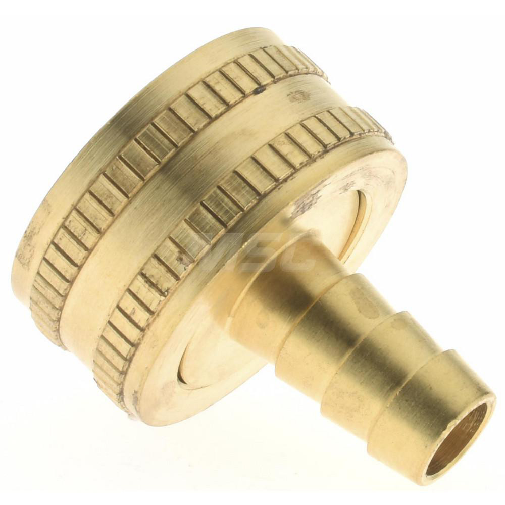 Parker Garden Hose Fitting: 0.375" Hose, Female Hose to Male Hose, 3/4 x 3/8", Brass - BD-12339