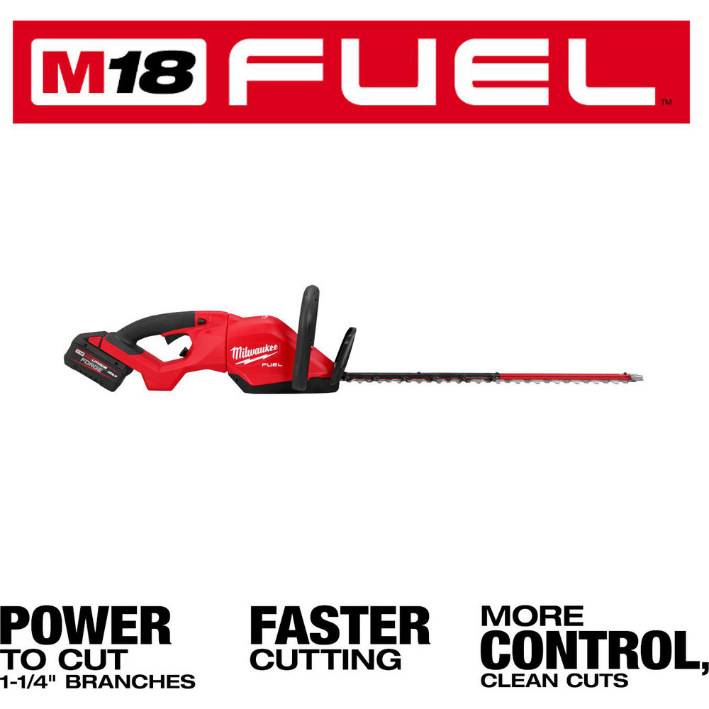 Milwaukee Tool Edgers, Trimmers & Cutters: Short Pole Hedge Trimmer, Cordless, Double-Sided - 5702355/4431427