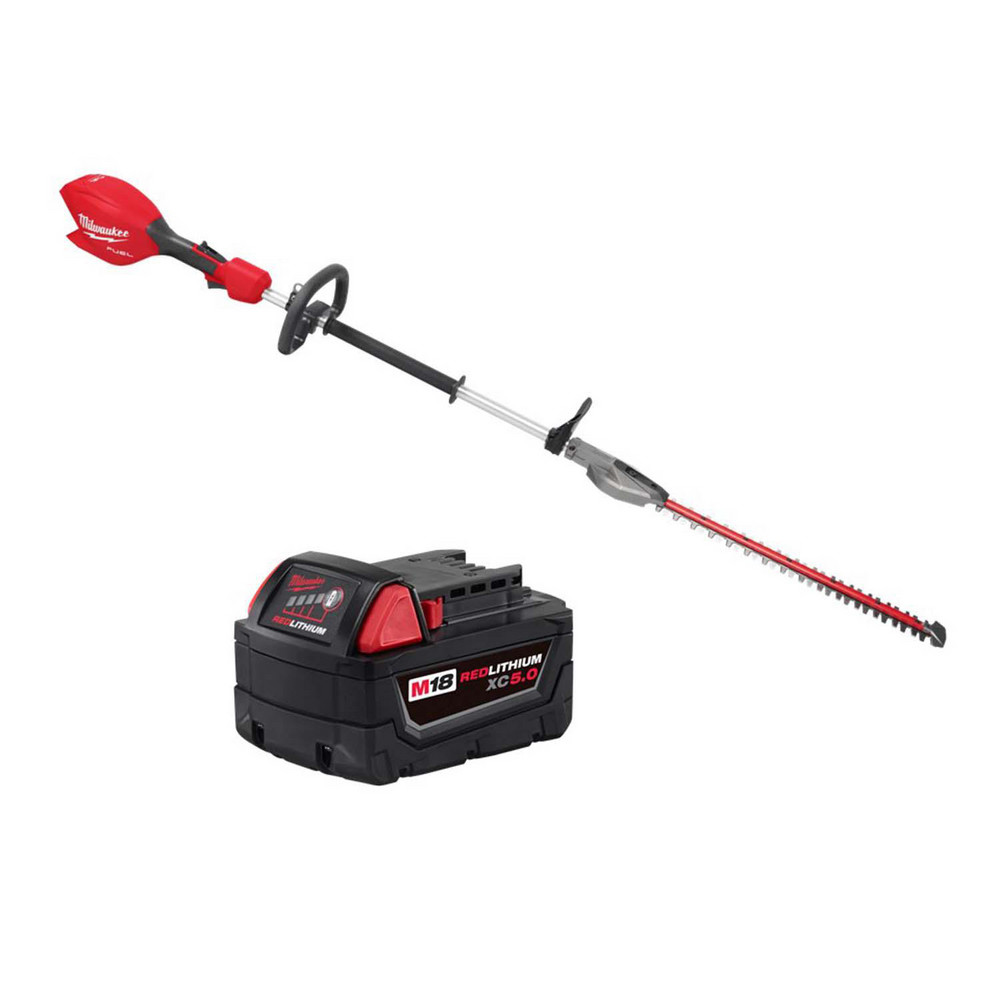 Milwaukee Tool Edgers, Trimmers & Cutters: Short Pole Hedge Trimmer, Cordless, Double-Sided - 5702355/4431427