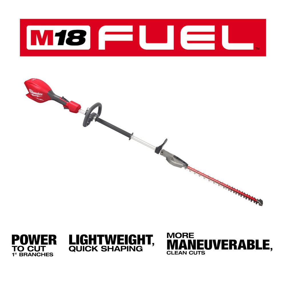 Milwaukee Tool Edgers, Trimmers & Cutters: Short Pole Hedge Trimmer, Cordless, Double-Sided - 5702355/4431427