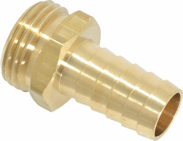 CerroBrass Garden Hose Fitting: Female Hose to Female Hose Swivel, 3/4" NH, Brass - 30011