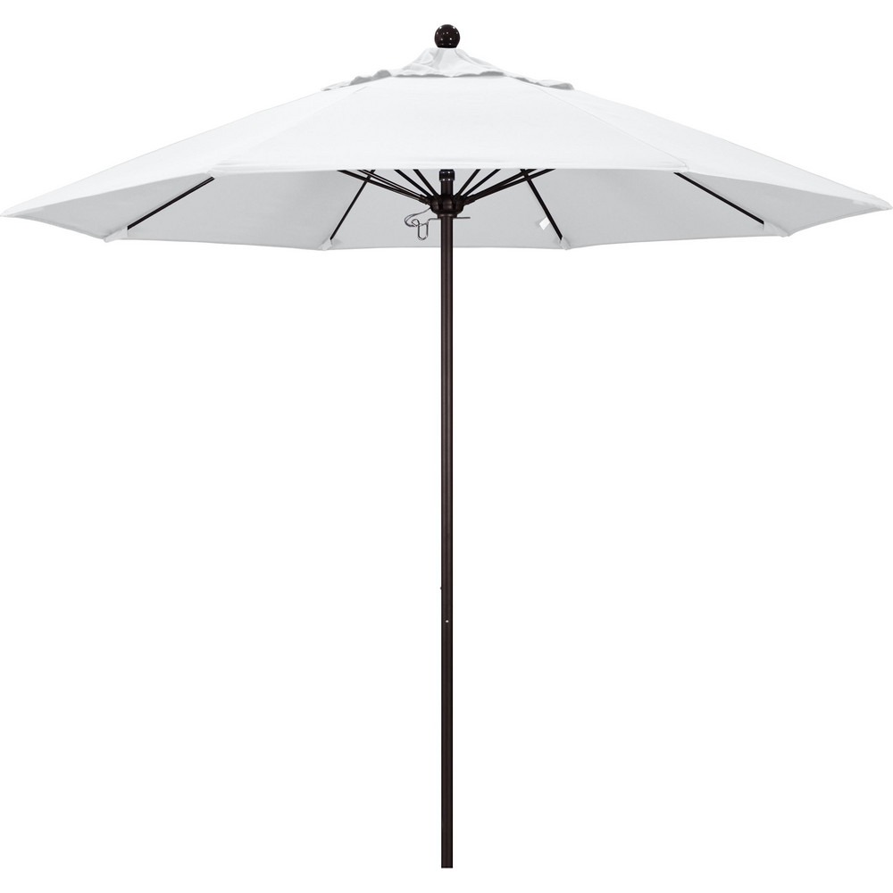California Umbrella Patio Umbrella: 108" Dia, 8.583' High, Pacifica, Natural, Aluminum Frame - 194061626832