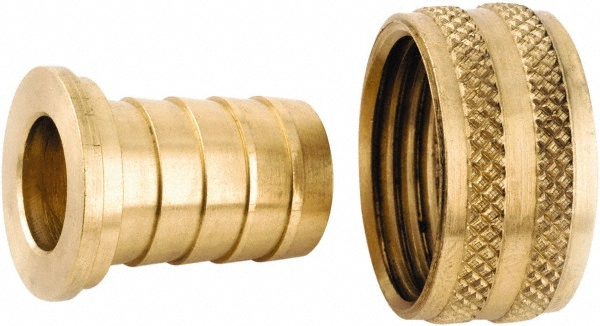 ANDERSON METALS Barb x Male Garden Hose: Male Hose to Barb, 3/4" GHT, Brass - 757048-0612