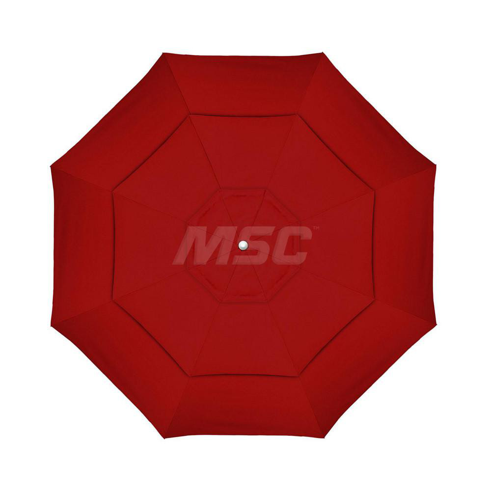California Umbrella Patio Umbrella: 132" Dia, 11' High, Solution Dyed Acrylic, Red, Aluminum & Fiberglass Frame - 194061358597