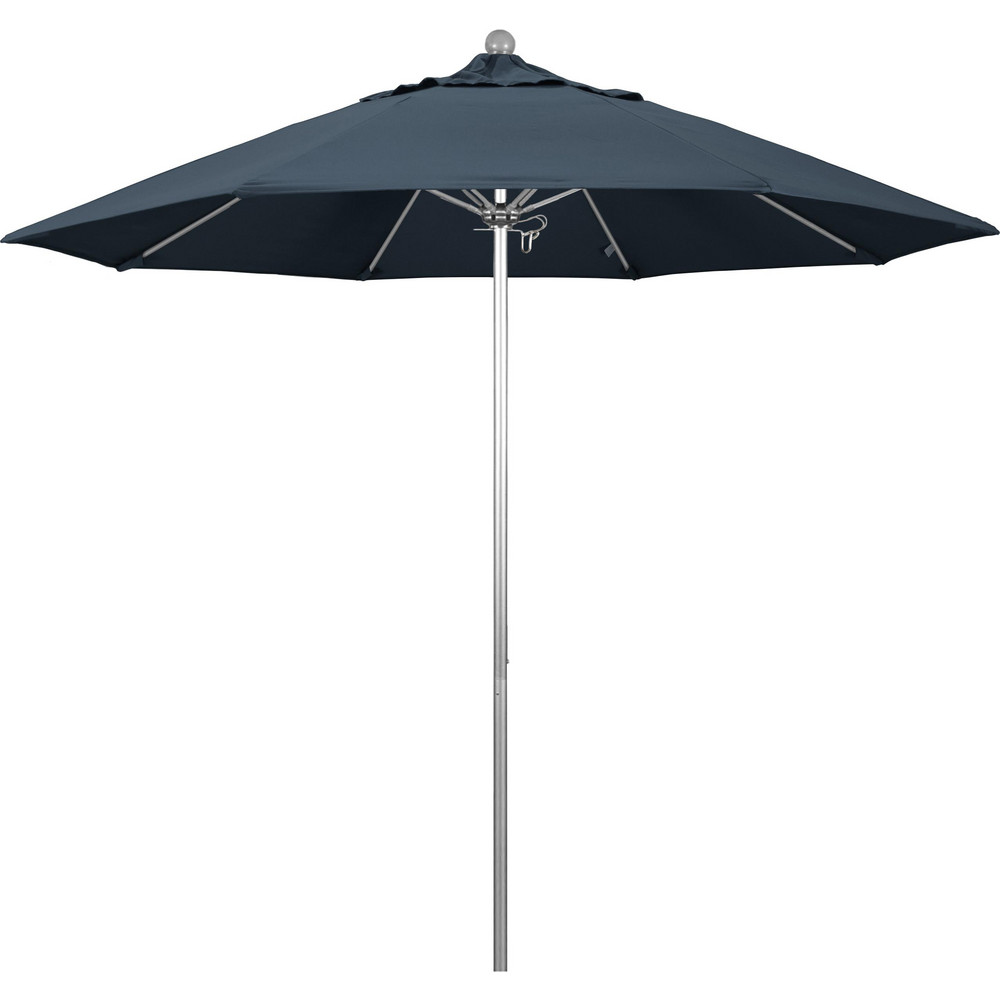 California Umbrella Patio Umbrella: 90" Dia, 8' High, Pacifica, Sapphire Blue, Aluminum Frame - 194061621097