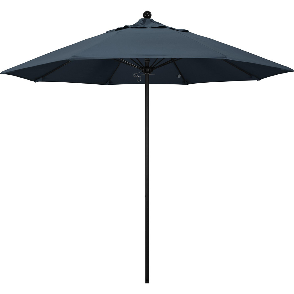 California Umbrella Patio Umbrella: 90" Dia, 8' High, Pacifica, Sapphire Blue, Aluminum Frame - 194061621097