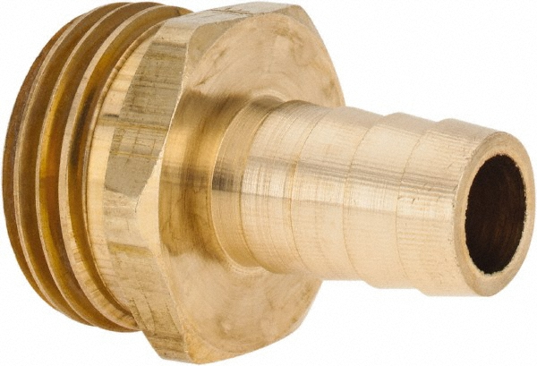 ANDERSON METALS Barb x Male Garden Hose: Male Hose to Barb, 3/4" GHT, Brass - 757048-0812