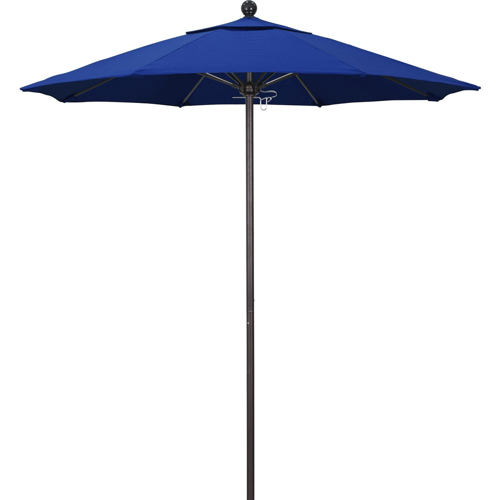California Umbrella Patio Umbrella: 90" Dia, 8' High, Pacifica, Pacific Blue, Aluminum Frame - 194061621141