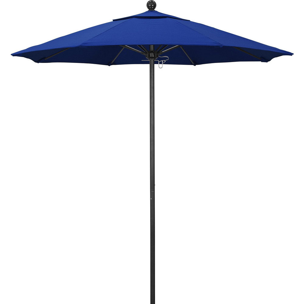 California Umbrella Patio Umbrella: 90" Dia, 8' High, Pacifica, Pacific Blue, Aluminum Frame - 194061621141