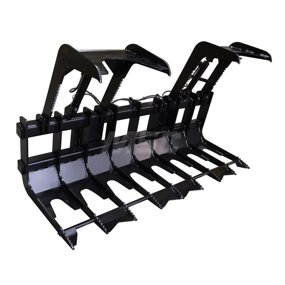 Vestil Steel Skid Steer Grab Bucket Attachment: 46.65" Long - EA-SKGB-72