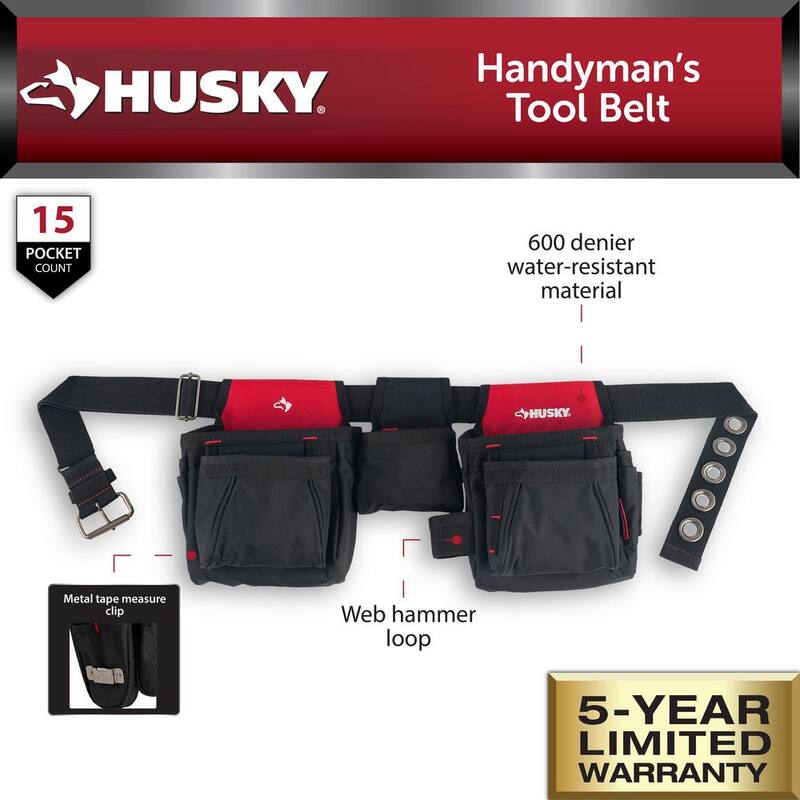 Husky Handyman 2-Bag Work Tool Belt - HD00168
