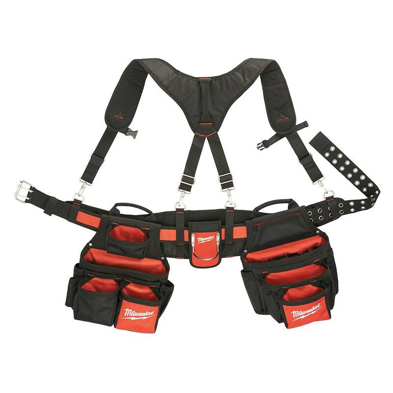 Milwaukee General Contractor Work Waist Tool Belt with Suspension Rig - 48-22-8120