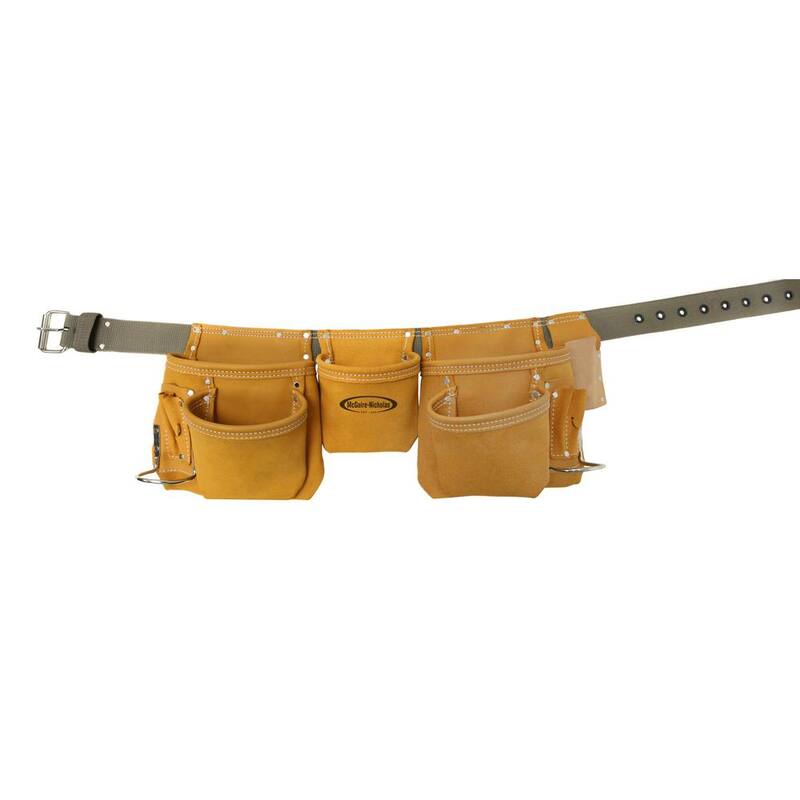 McGuire-Nicholas 11-Pocket Leather Waist Tool Belt/Contractor's Apron - 1DM-428-2