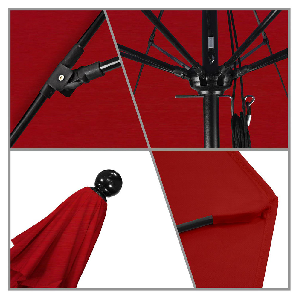 California Umbrella Patio Umbrella: 132" Dia, 8.917' High, Pacifica, Mocha, Aluminum Frame - 194061619100