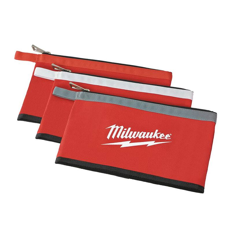 Milwaukee 12 in. Zipper Tool Bag in Multi-Color (3-Pack) - 48-22-8193