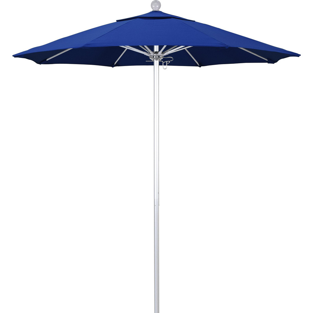 California Umbrella Patio Umbrella: 90" Dia, 8' High, Pacifica, Pacific Blue, Aluminum Frame - 194061620175