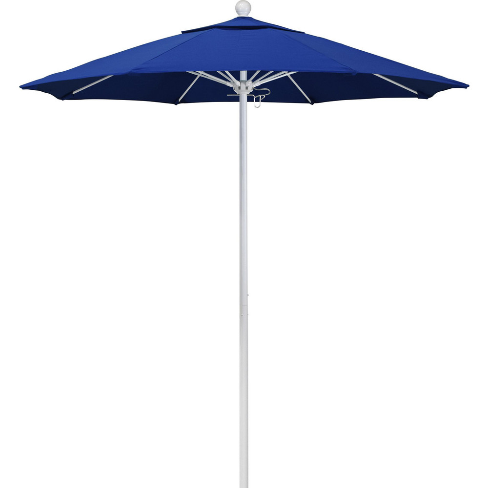 California Umbrella Patio Umbrella: 90" Dia, 8' High, Pacifica, Pacific Blue, Aluminum Frame - 194061620175