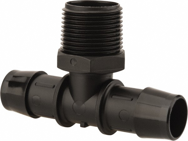 Green Leaf Garden Hose Fitting: Male Hose to Barb, 3/4" MGHT, Nylon - EL 3458 G