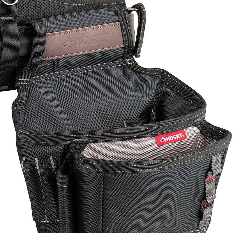Husky Framers 2-Bag Work Tool Belt with Suspenders - HD00173