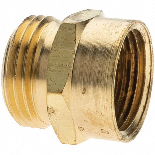 CerroBrass Garden Hose Fitting: Male Hose to Female Pipe, FPT, Brass - 30073